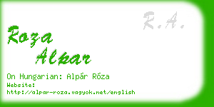 roza alpar business card