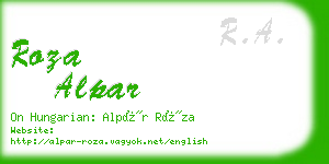 roza alpar business card